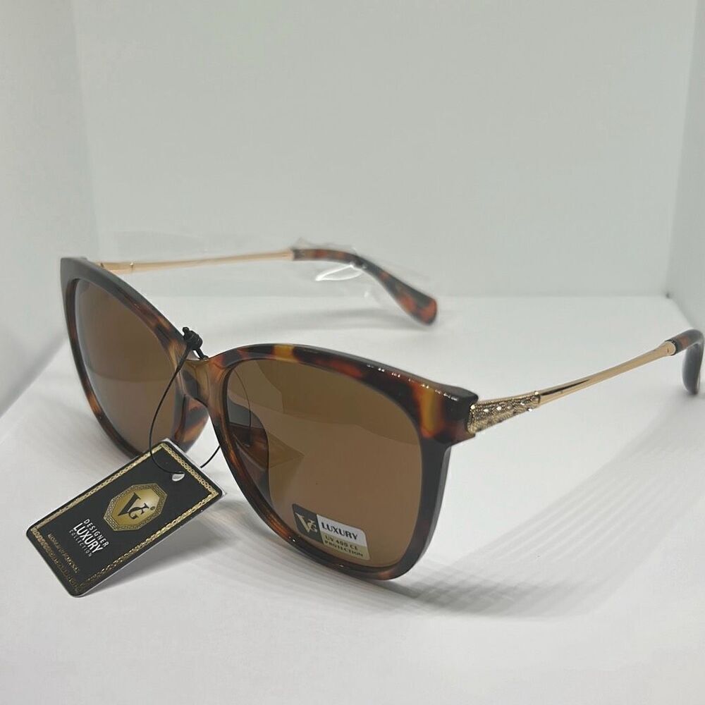 VG Cat Eye Bling Tortoise Women’s Sunglasses